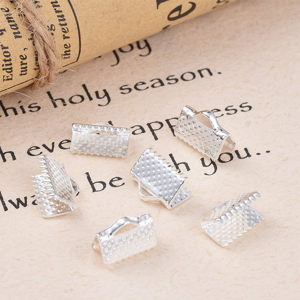 Jewelry Repair & Watches Durham Nc - 100Pcs Iron Ribbon Pinch Crimp Clamp