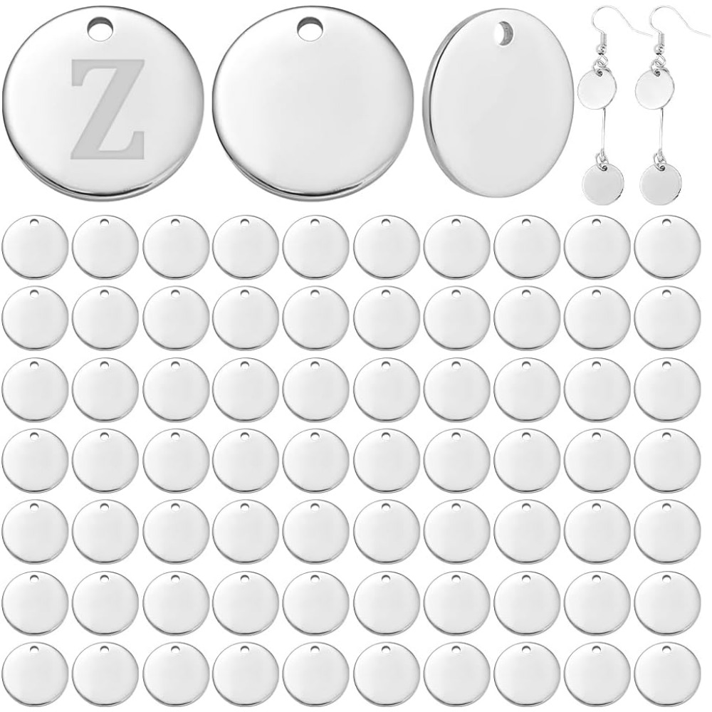 100pcs 12mm 304 Stainless Stee - огляд і ціна Engraved Name Necklace