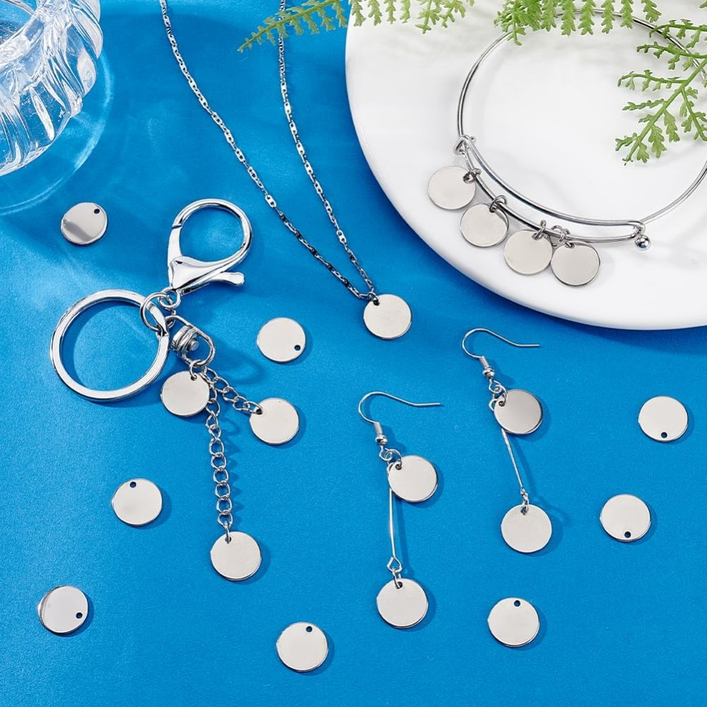 100pcs 12mm 304 Stainless Stee - огляд і ціна Engraved Name Necklace