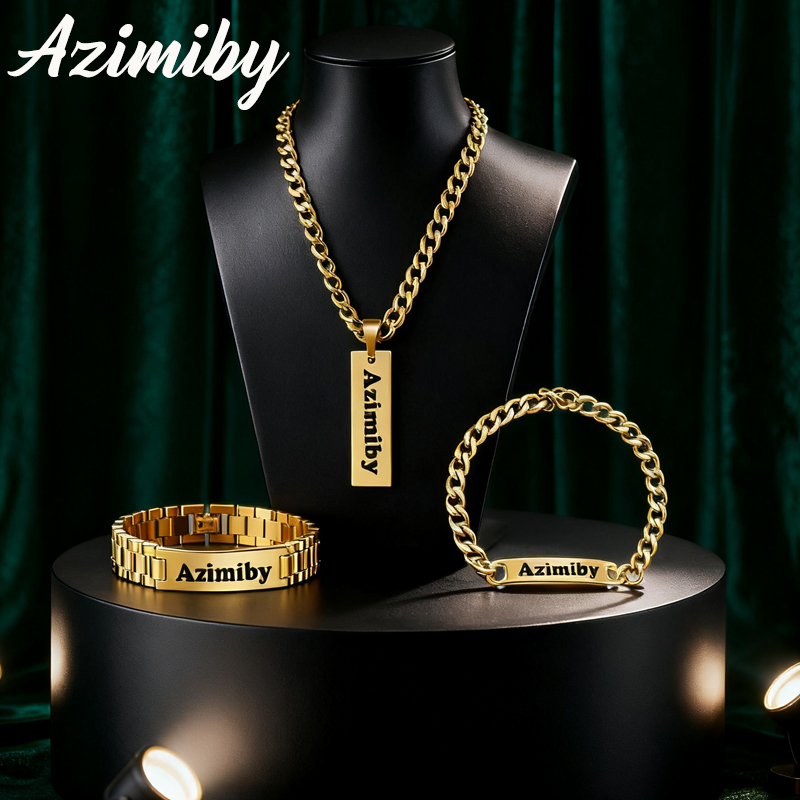 Azimiby Customizable Name Clas - огляд і ціна Engraved Name Necklace