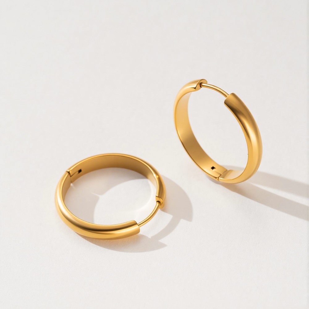 4Pcs Stainless Steel Round Hoo - огляд і ціна Hoop Earrings