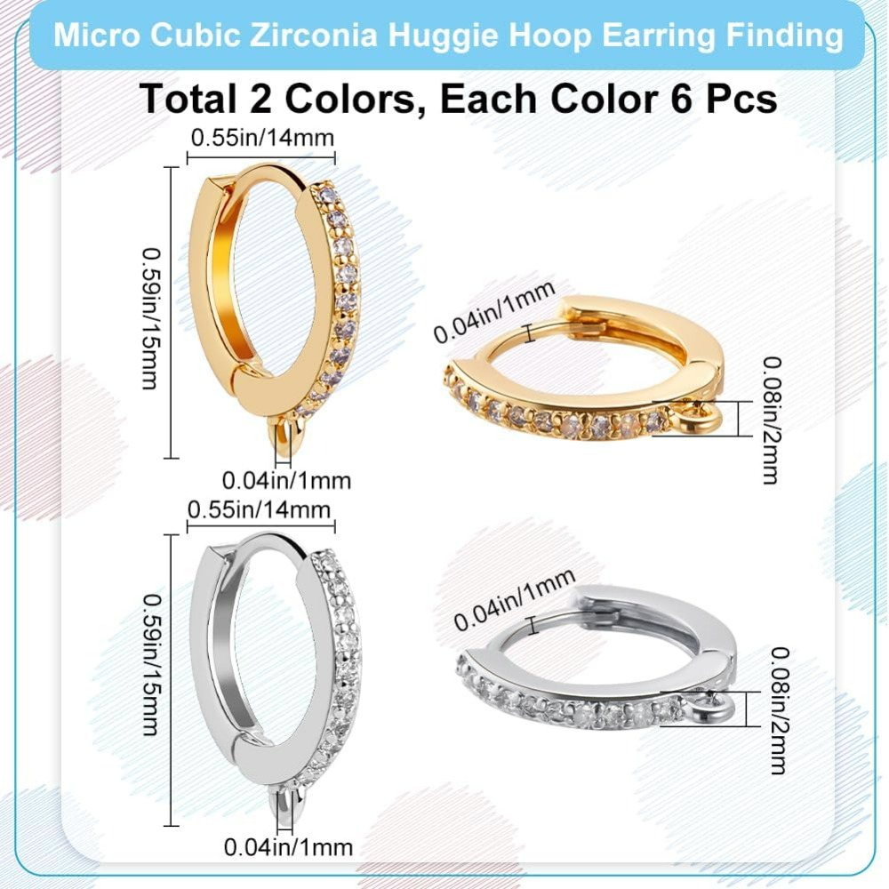 1 Box 12Pcs Round Leverback Ho - огляд і ціна Hoop Earrings