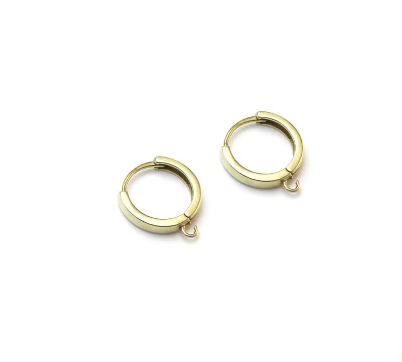 10pcs Brass Ear Hoops, Leverba - огляд і ціна Hoop Earrings