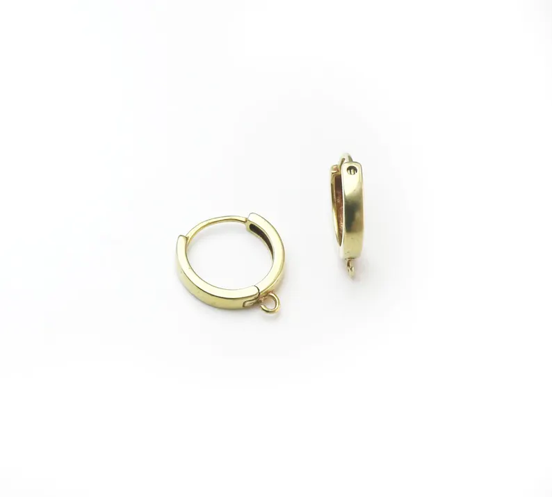 10pcs Brass Ear Hoops, Leverba - огляд і ціна Hoop Earrings