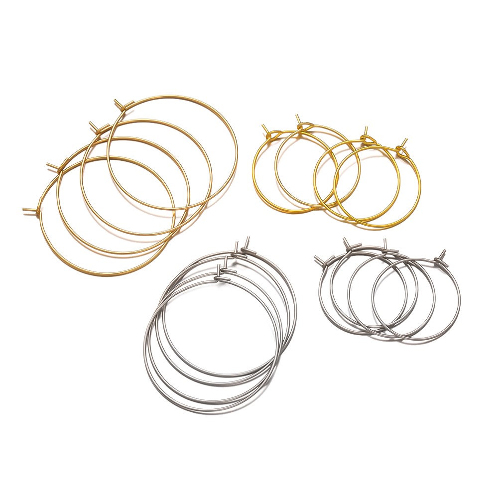 50Pcs 316 Stainless Steel 15 2 - огляд і ціна Hoop Earrings