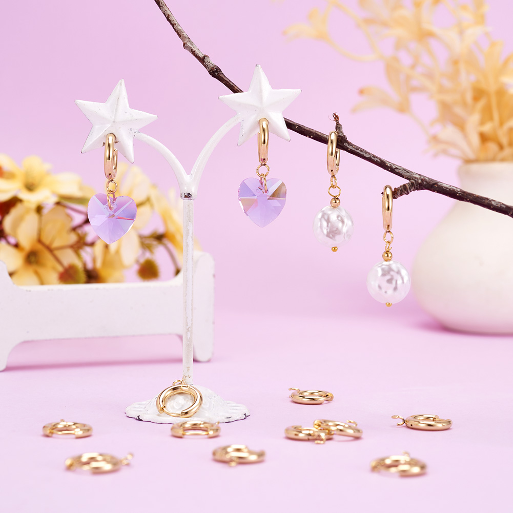 10pcs 201 Stainless Steel Hugg - огляд і ціна Hoop Earrings