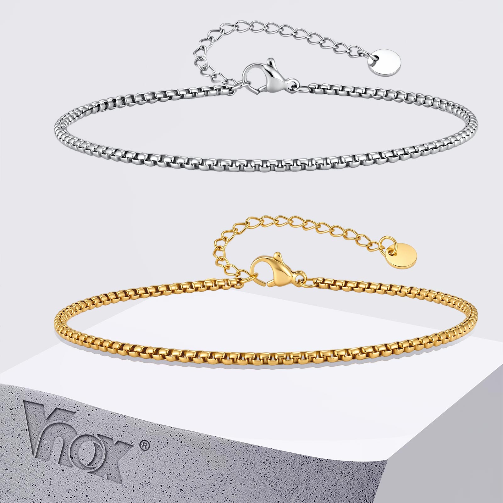 Vnox Stainless Steel Box Chain - огляд і ціна Jc Jewelry & Watches Reviews