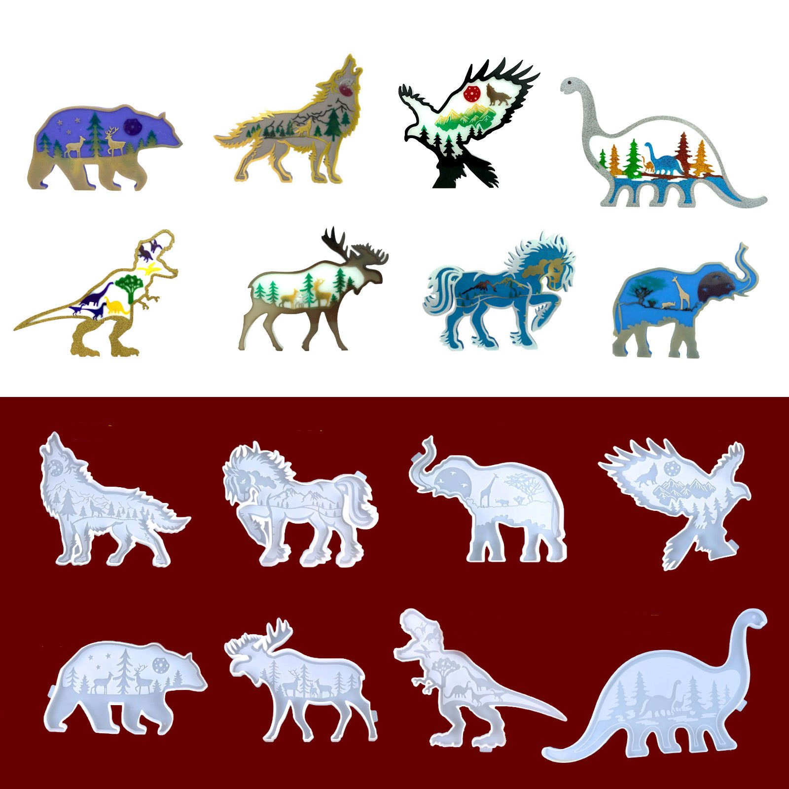 Wolf Horse Shaped Epoxy Resin  - огляд і ціна Wolf Jewelry & Watches Tampa Reviews