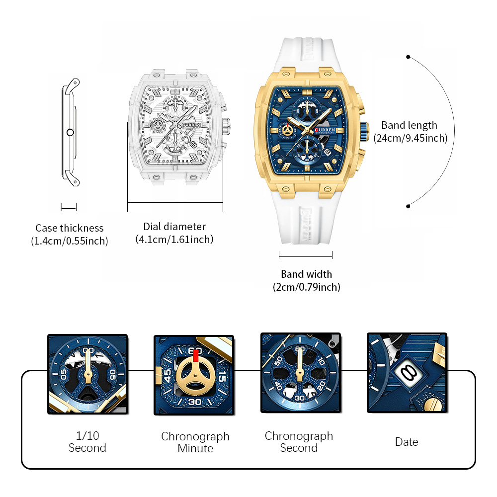 CURREN Luxury Vintage Watch fo - огляд і ціна Jewelry Style Watches