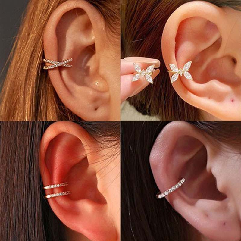 Korean Crystal Ear Clip Earrin - огляд і ціна Ear Cuff No Piercing