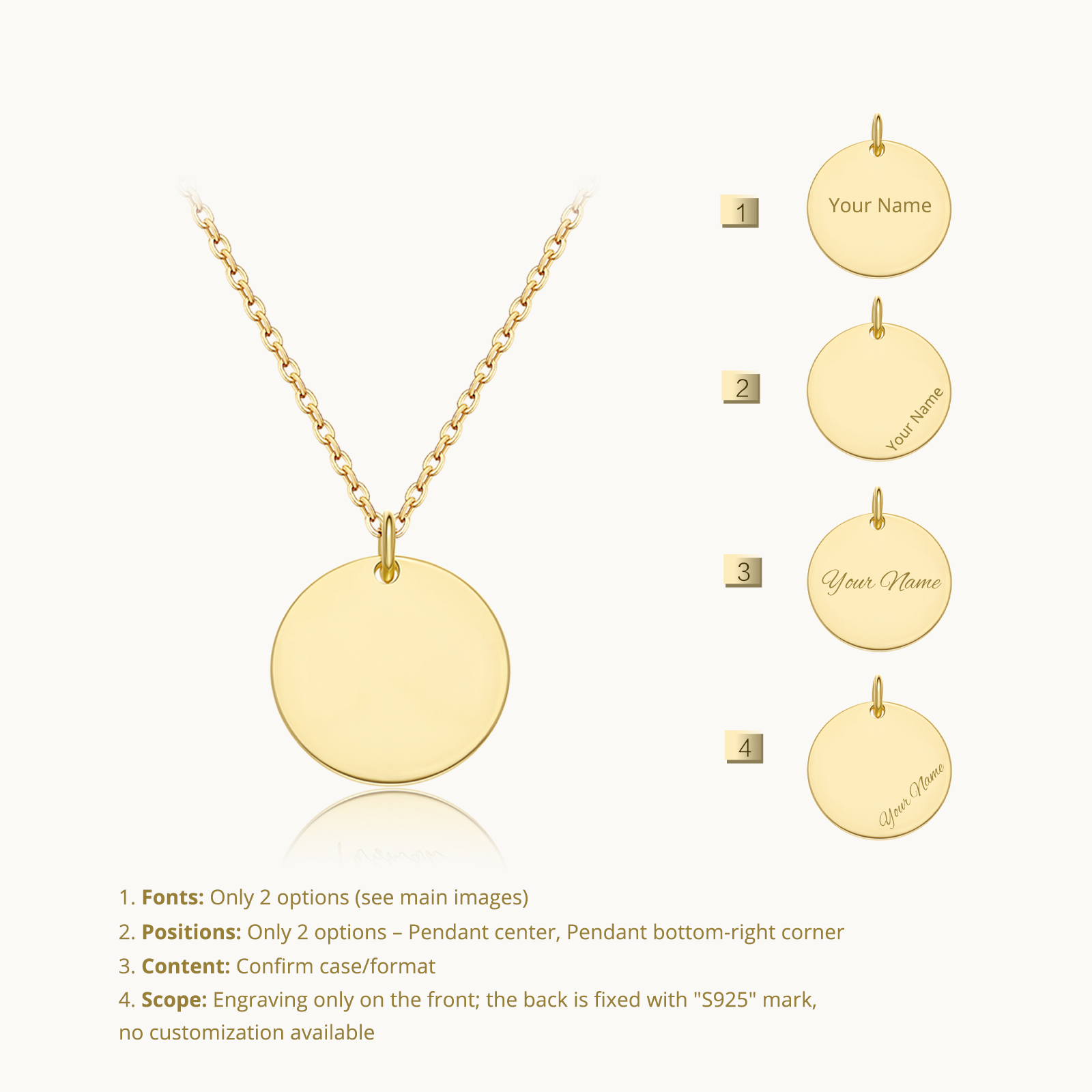 ANDYWEN 925 Sterling Silver Pe - огляд і ціна Engraved Name Necklace