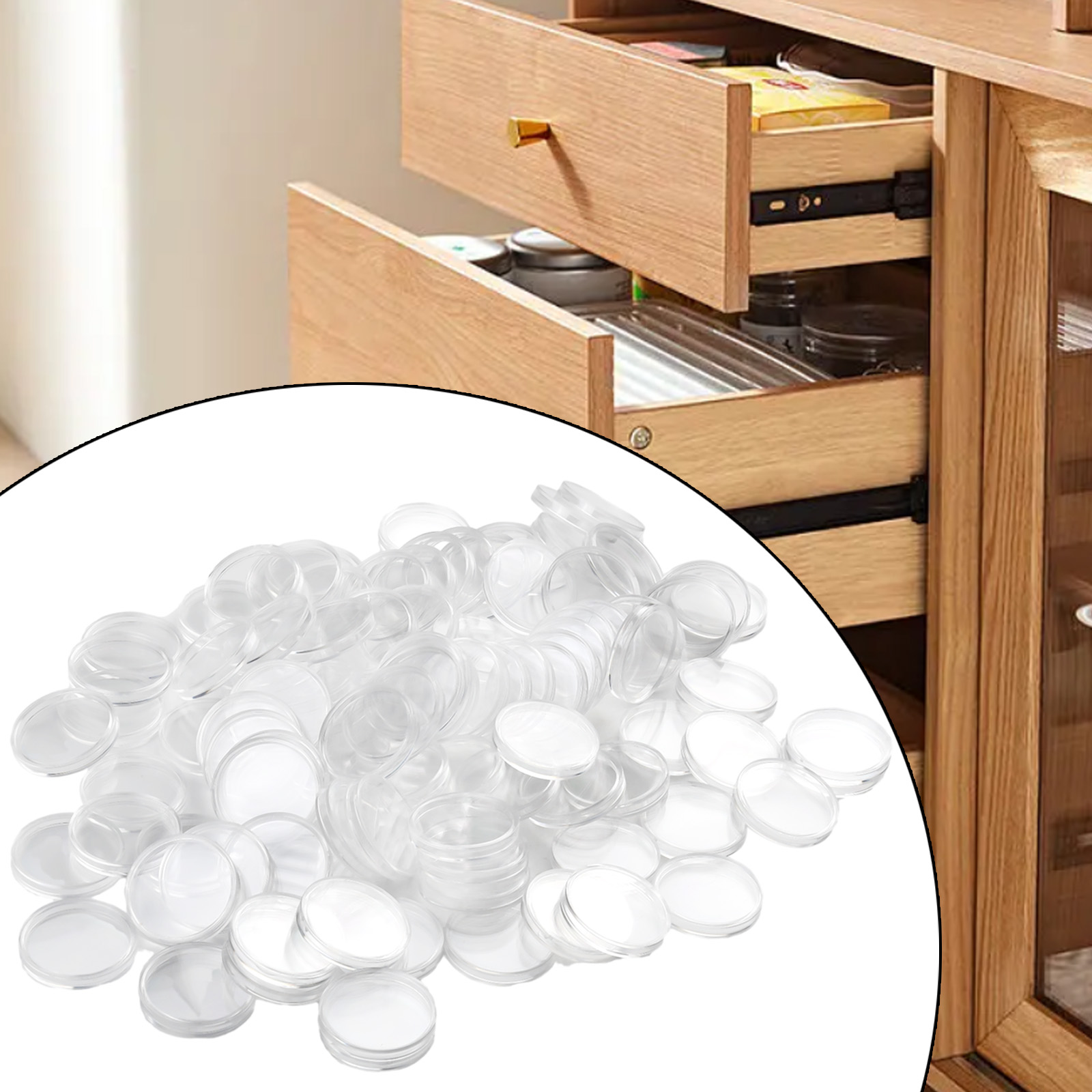 100Pcs Transparent Plastic Rou - огляд і ціна Collectors Coins Jewelry & Watches Of Smithtown Photos