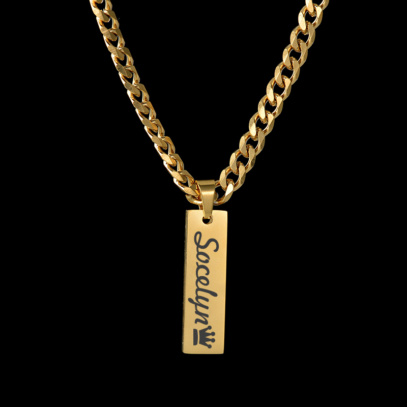 Goxijite Custom Engraved Name  - огляд і ціна Engraved Name Necklace