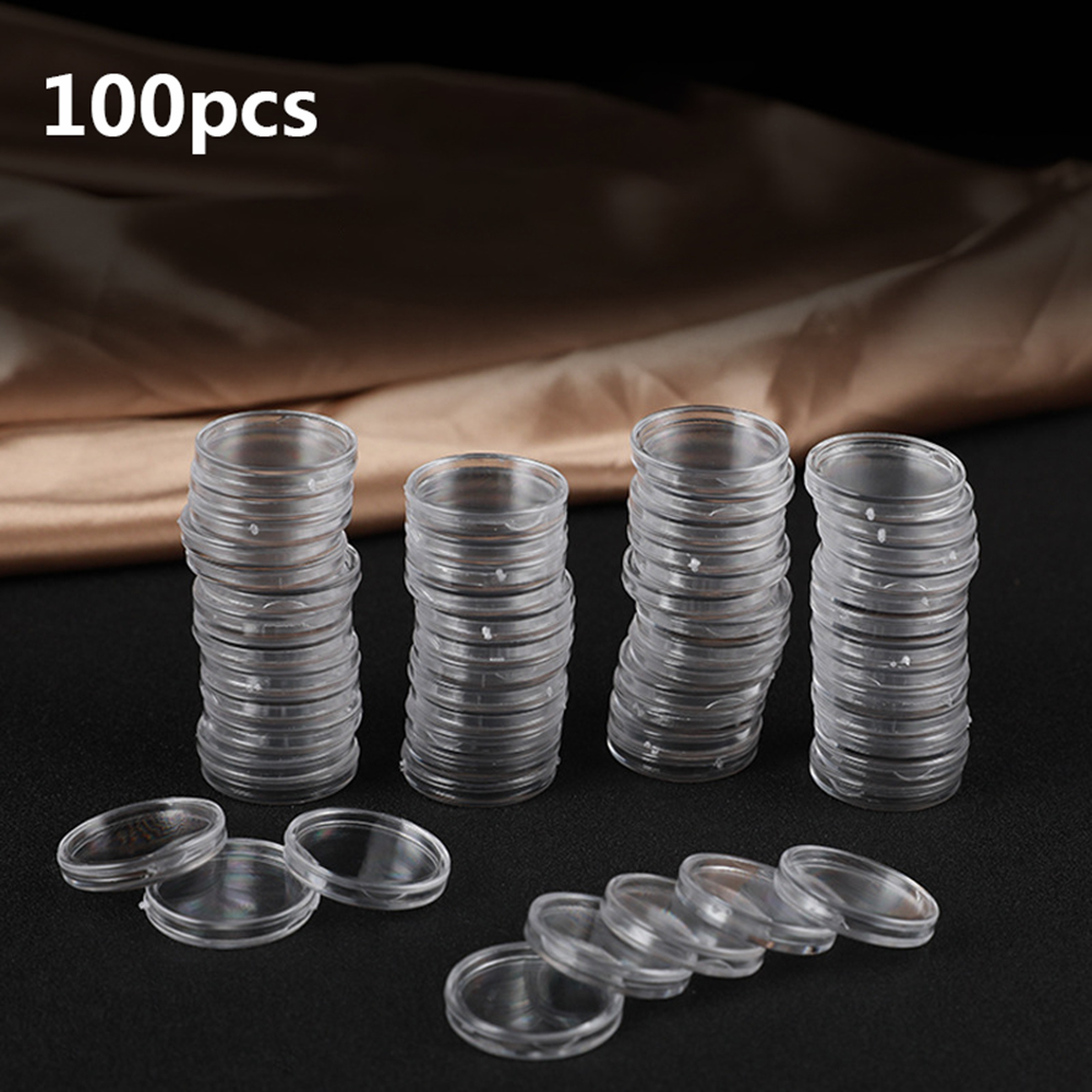 100pcs Transparent Plastic Sma - огляд і ціна Collectors Coins Jewelry & Watches Of Smithtown Photos