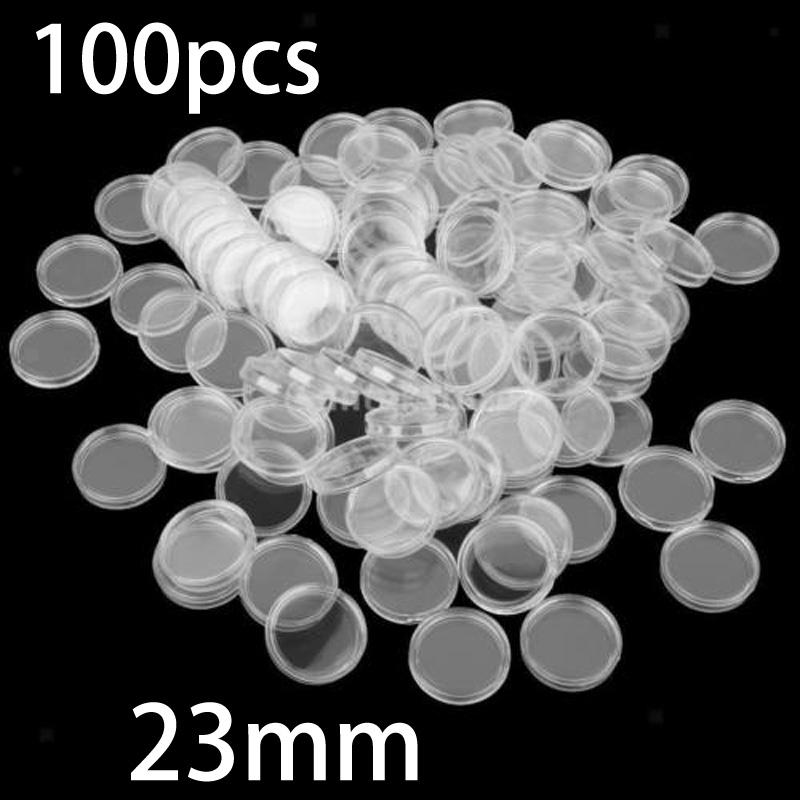 100 Pieces 23mm Clear Round Pl - огляд і ціна Collectors Coins Jewelry & Watches Of Smithtown Photos