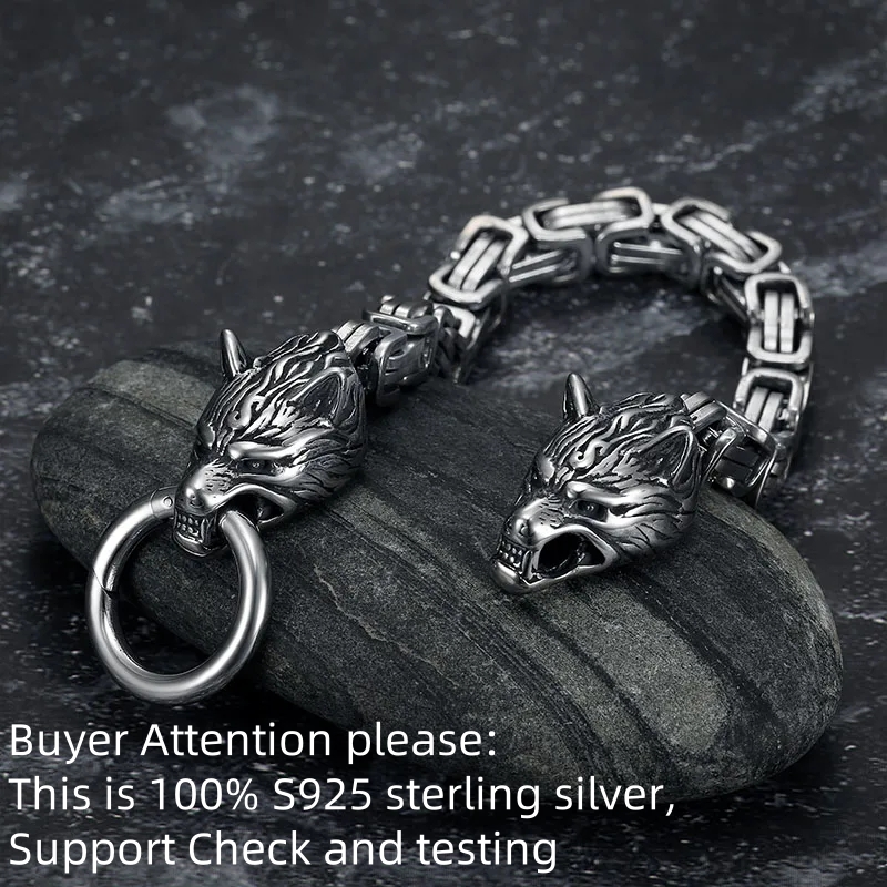 S925 Sterling Silver Double Wo - огляд і ціна Wolf Jewelry & Watches Tampa Reviews