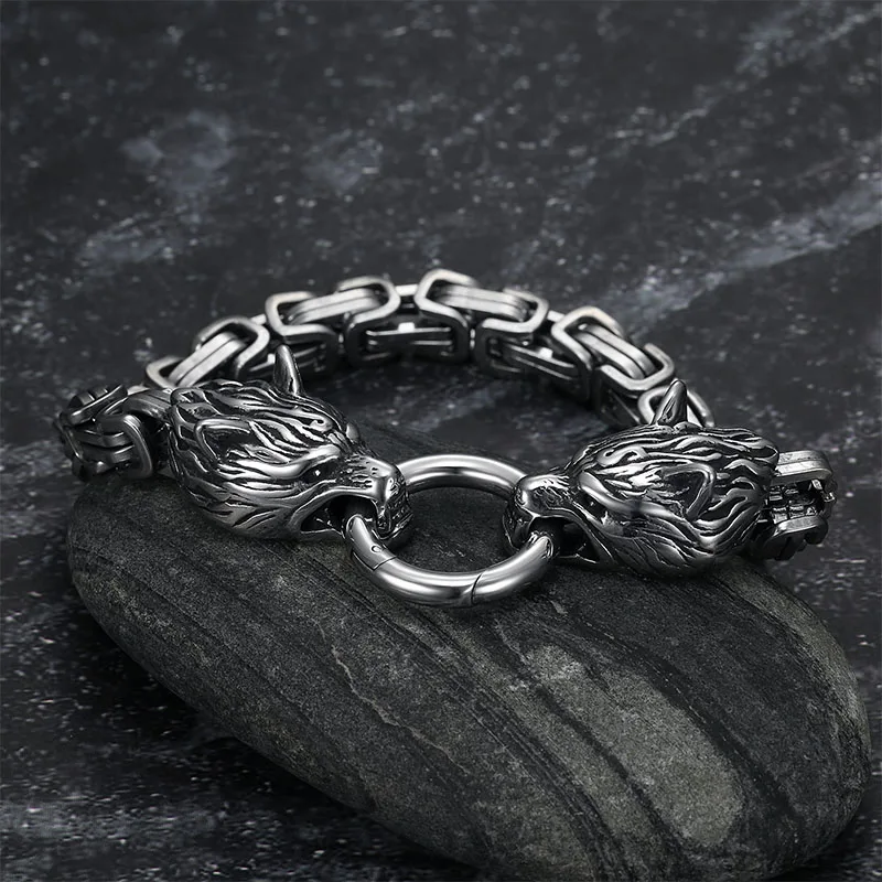 S925 Sterling Silver Double Wo - огляд і ціна Wolf Jewelry & Watches Tampa Reviews
