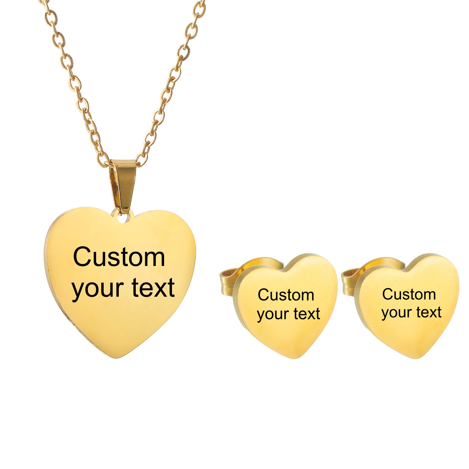 Custom Name Necklace Earrings  - огляд і ціна Engraved Name Necklace