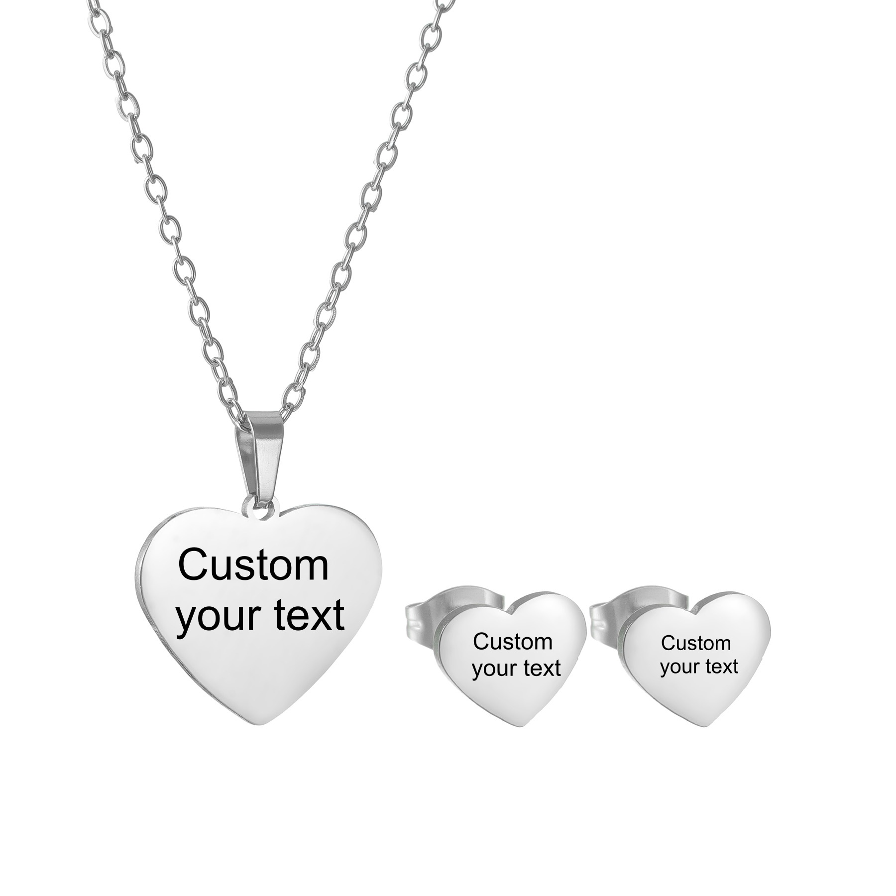 Custom Name Necklace Earrings  - огляд і ціна Engraved Name Necklace