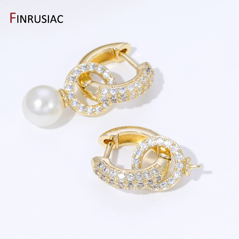 18K Gold Plated Brass Inlaid Z - огляд і ціна Hoop Earrings