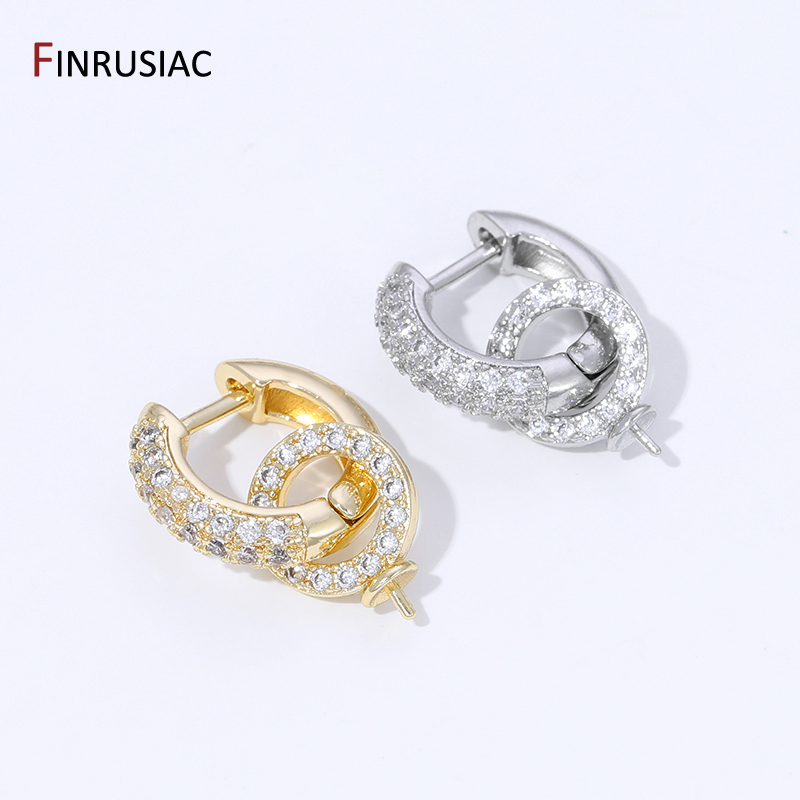 18K Gold Plated Brass Inlaid Z - огляд і ціна Hoop Earrings