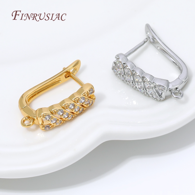 18K Gold Plated Cubic Zirconia - огляд і ціна Hoop Earrings
