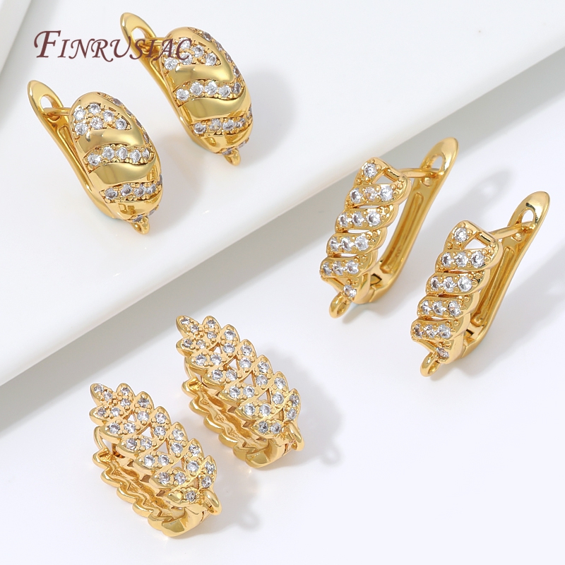 18K Gold Plated Cubic Zirconia - огляд і ціна Hoop Earrings