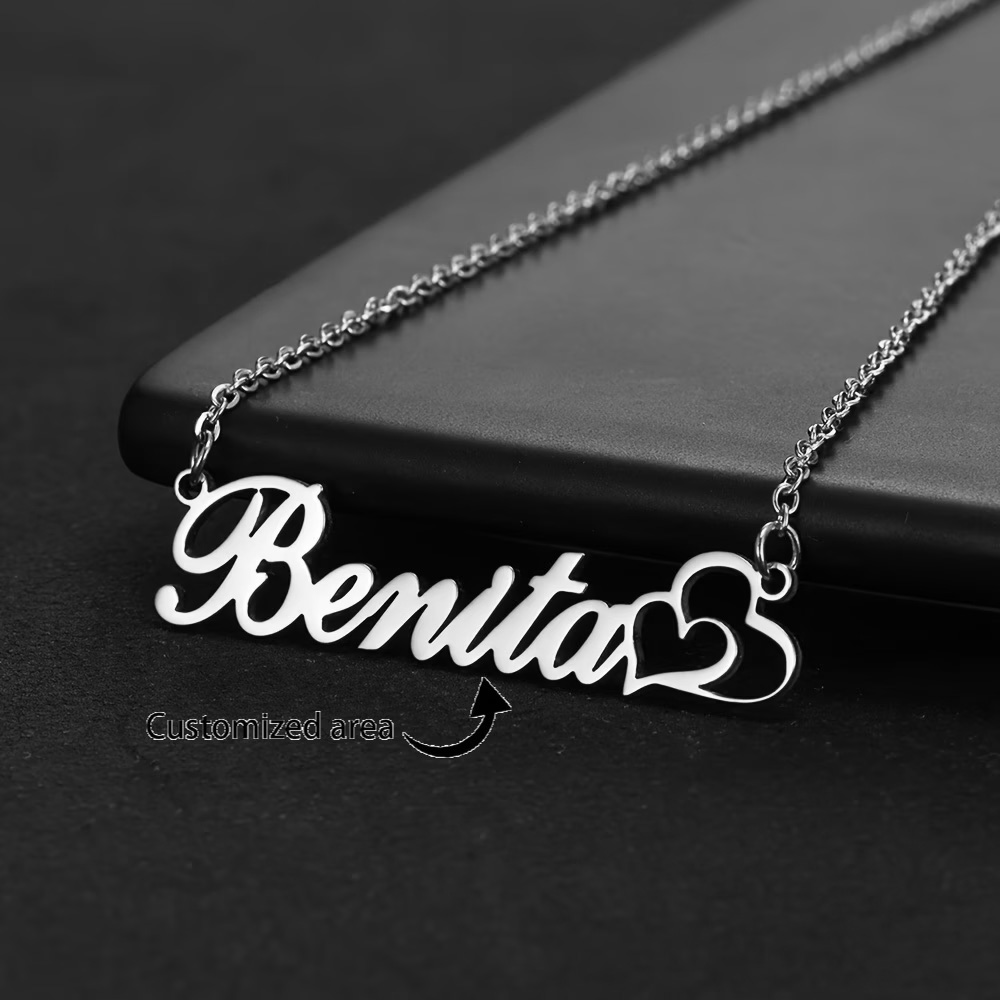 Personalized Double Heart Cust - огляд і ціна Engraved Name Necklace