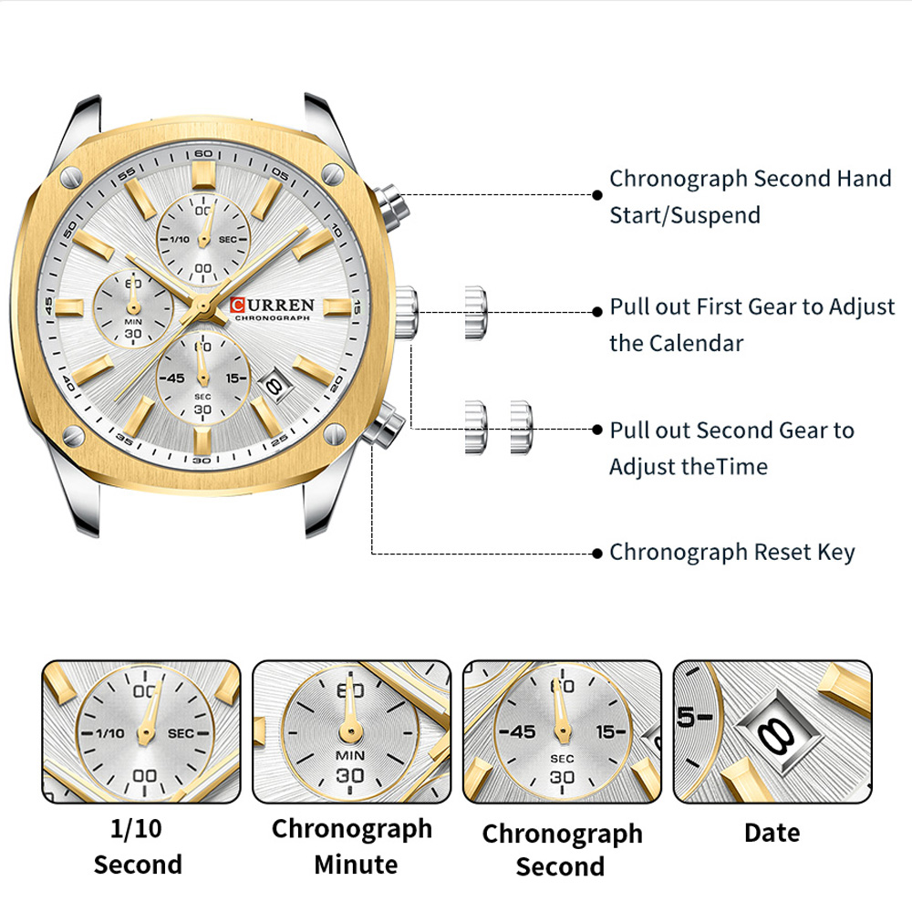 CURREN Modern Men's 42mm Sport - огляд і ціна Jewelry And Watches