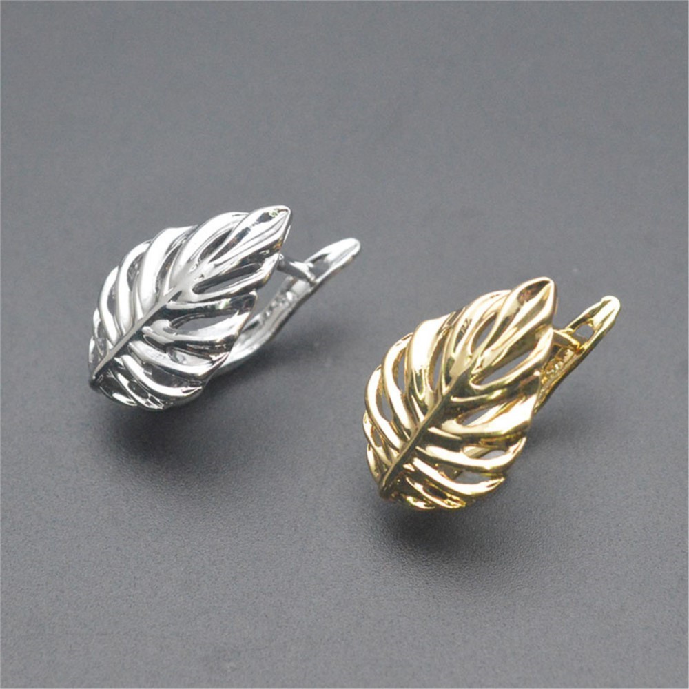 1/2Pcs 18K Gold Plated Brass L - огляд і ціна Hoop Earrings