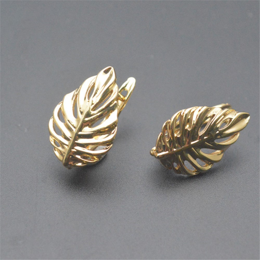 1/2Pcs 18K Gold Plated Brass L - огляд і ціна Hoop Earrings