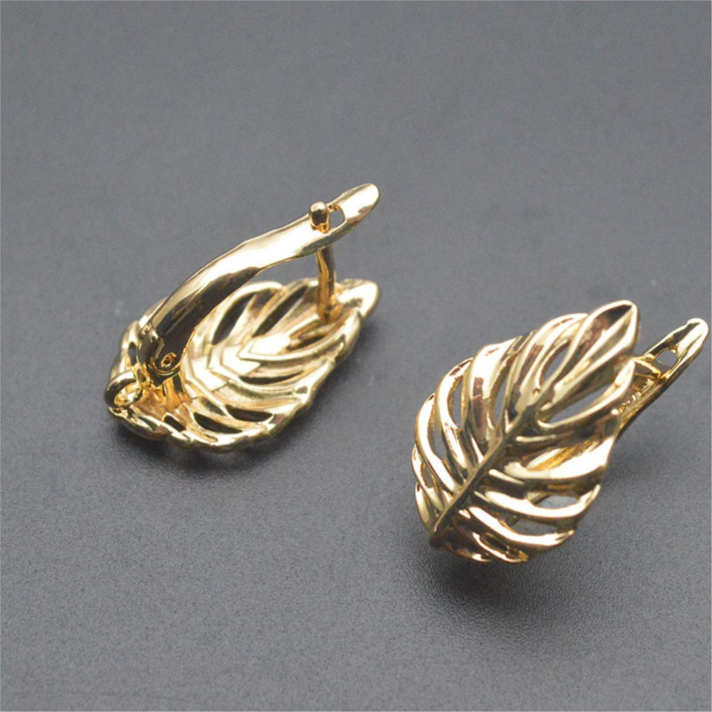 1/2Pcs 18K Gold Plated Brass L - огляд і ціна Hoop Earrings